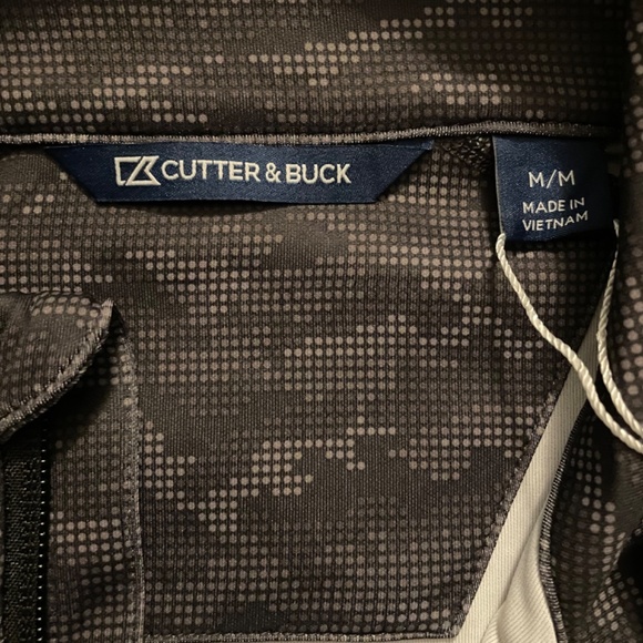 Cutter & Buck Traverse Camo Print Stretch Quarter Zip Mens Pullover - Picture 3 of 8